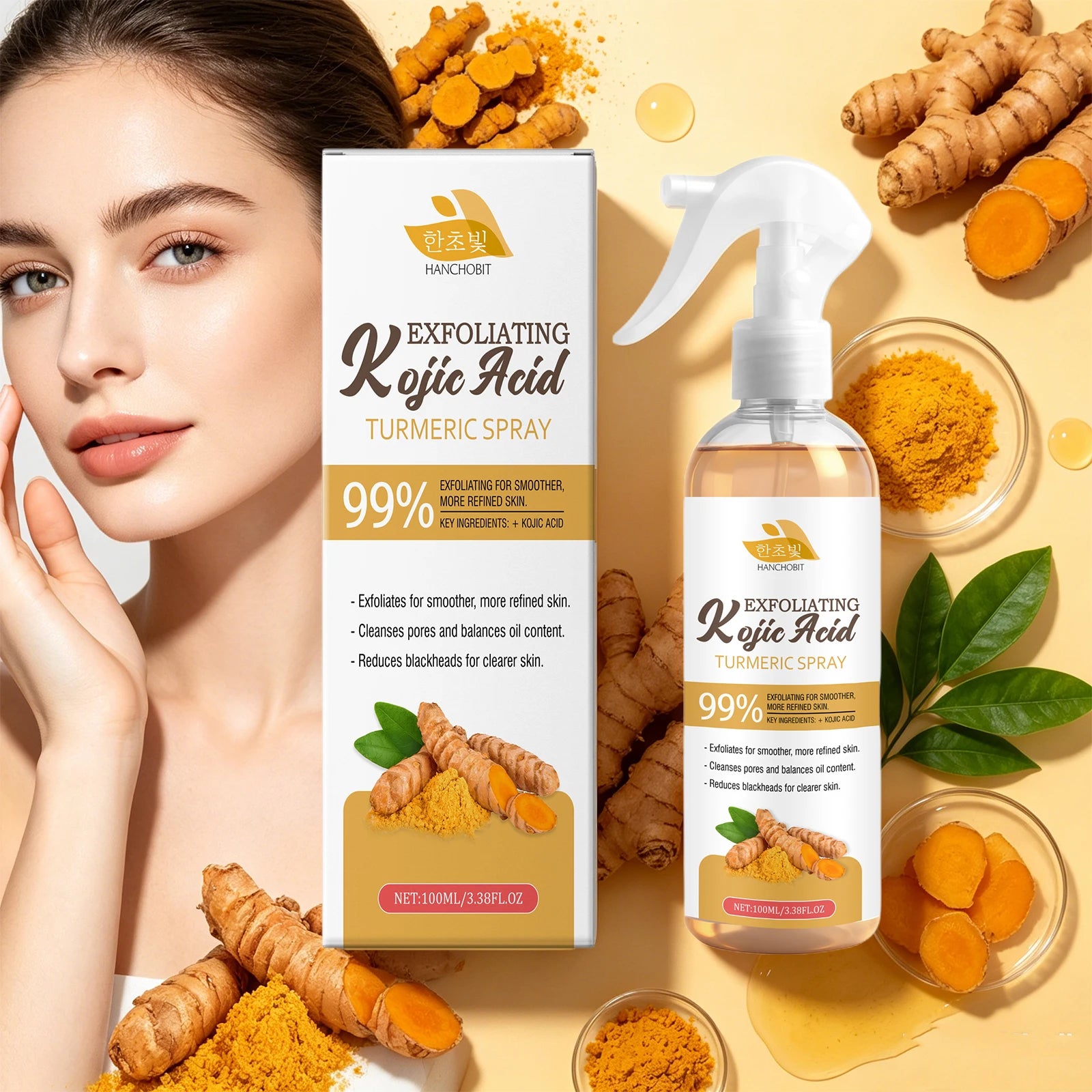 Kojic Acid Turmeric Exfoliating Facial Spray - 6