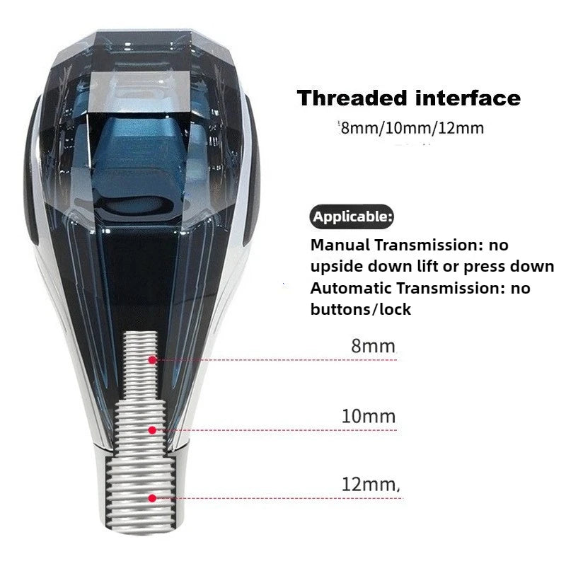 Universal Crystal LED Touch-Activated Gear Shift Knob