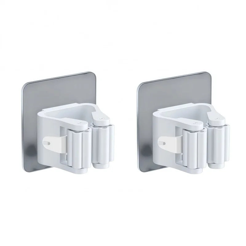 Adhesive Wall-Mounted Mop and Broom Holder