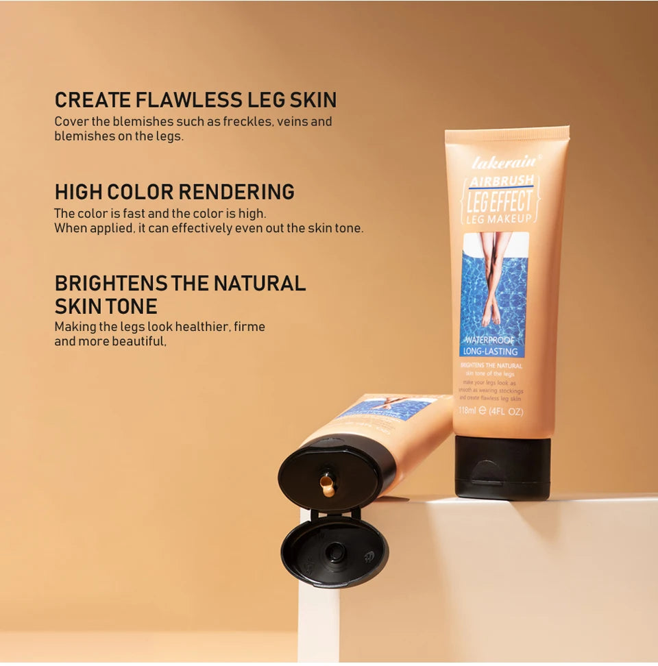 Waterproof Airbrush Leg Foundation and Body Concealer with Applicator - 10