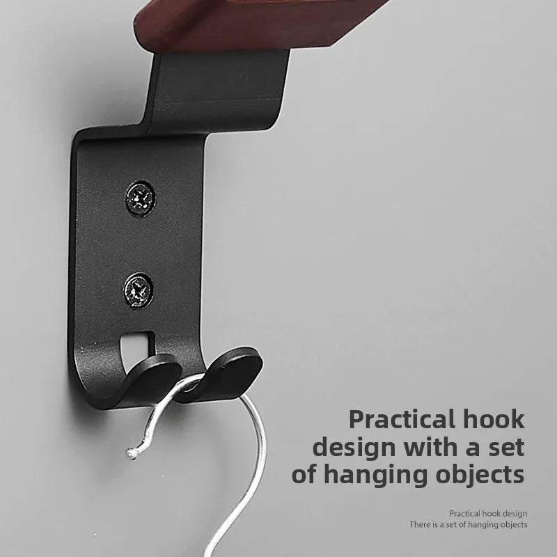 Wall-Mounted Motorcycle Helmet Rack with Gear Hook - 4