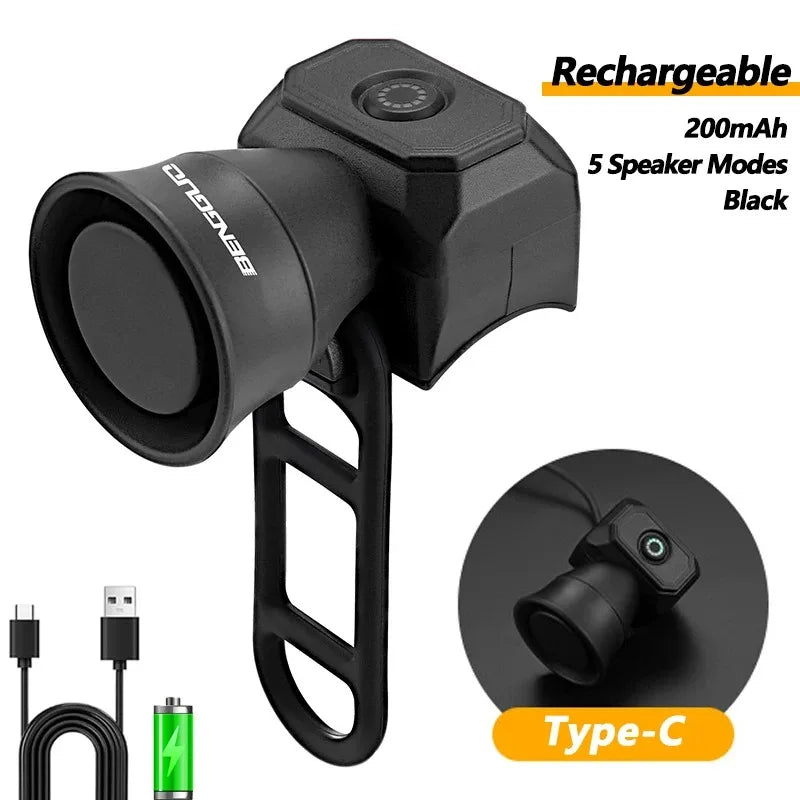 Waterproof Electronic Bicycle Horn with 5 Sound Modes - 16