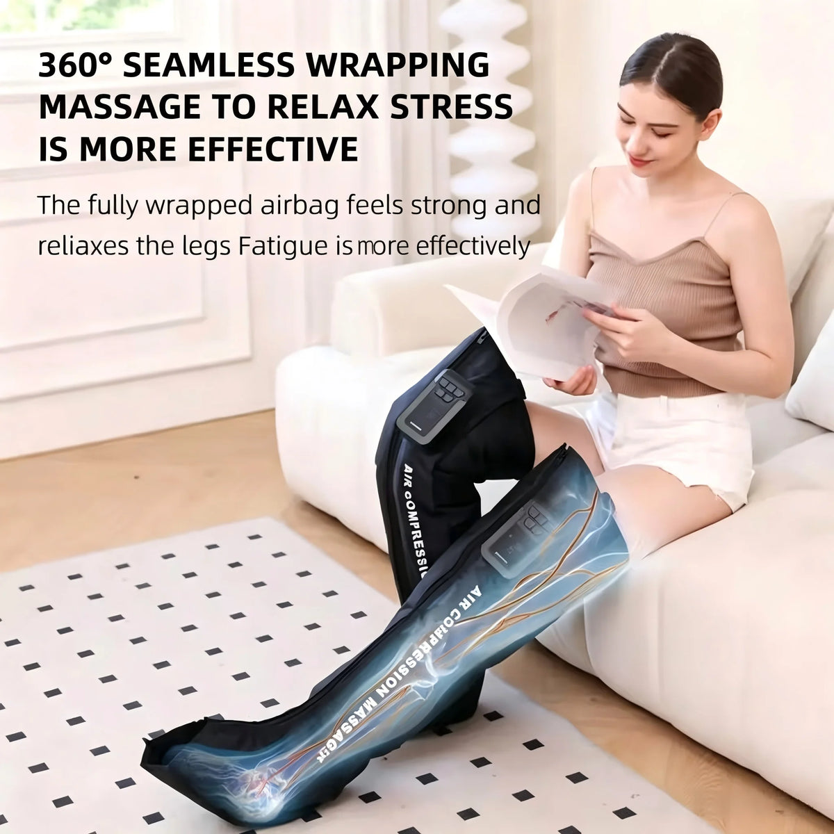 Cordless Full Leg Air Compression Massager for Recovery