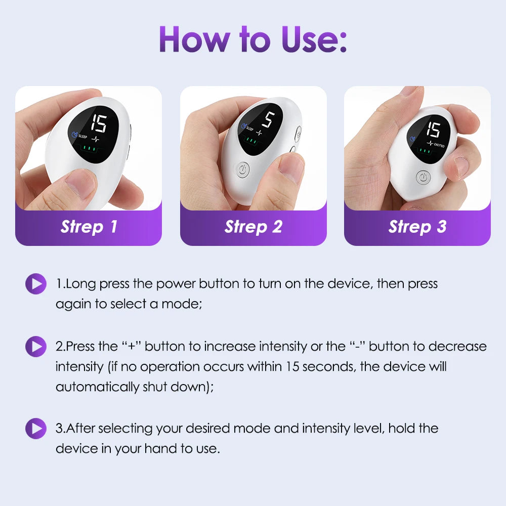 Microcurrent Handheld Sleep Aid Device for Stress and Anxiety Relief - 15