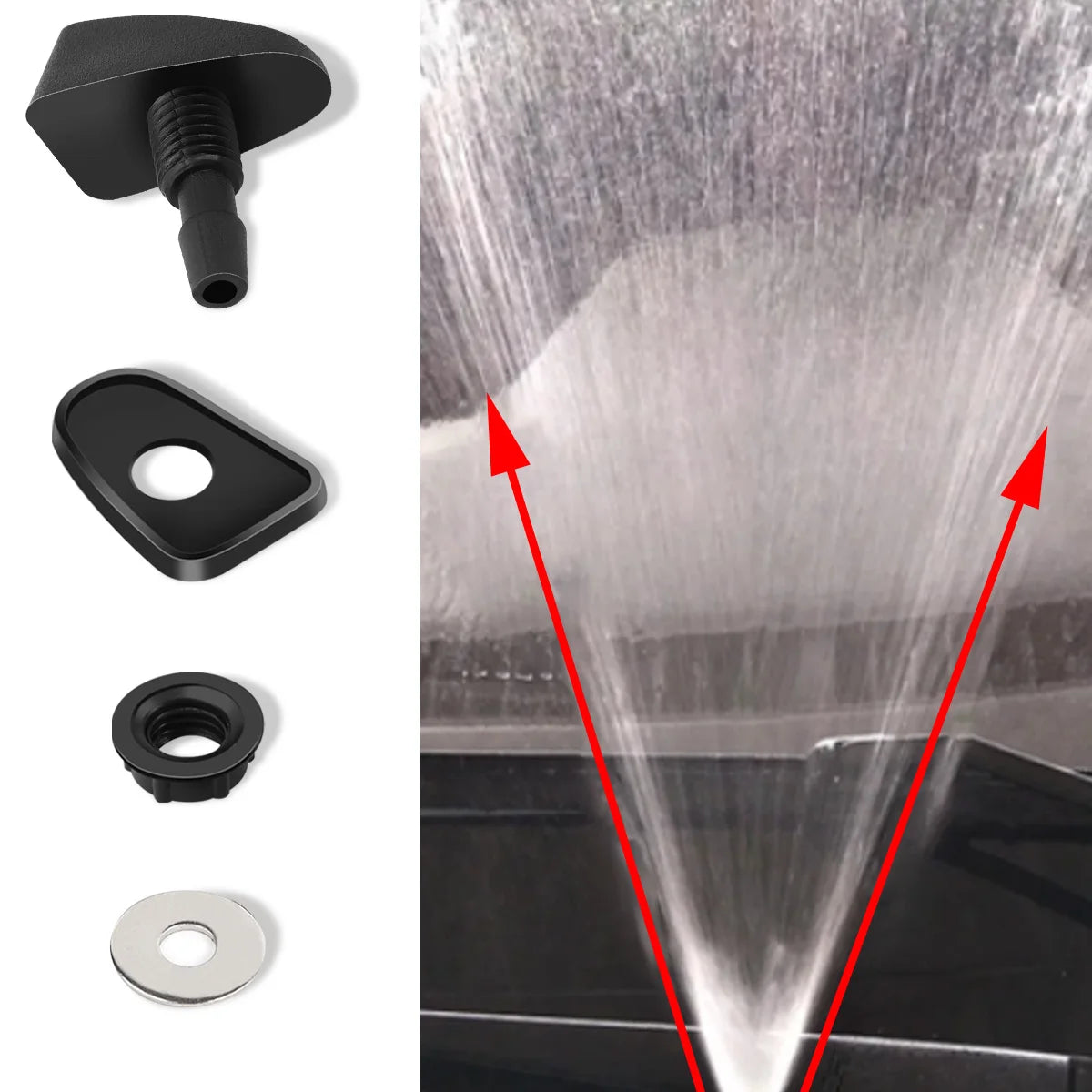 Universal Adjustable Car Windshield Wiper Washer Nozzle Kit