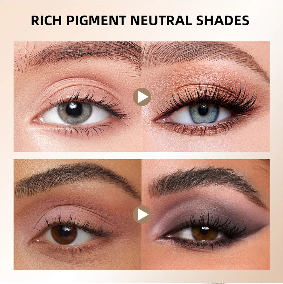 6-Color Matte Eyeshadow Palette for Natural and Smokey Eye Looks