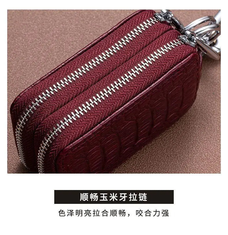 Leather Car Key Case with Waist Clip - 13