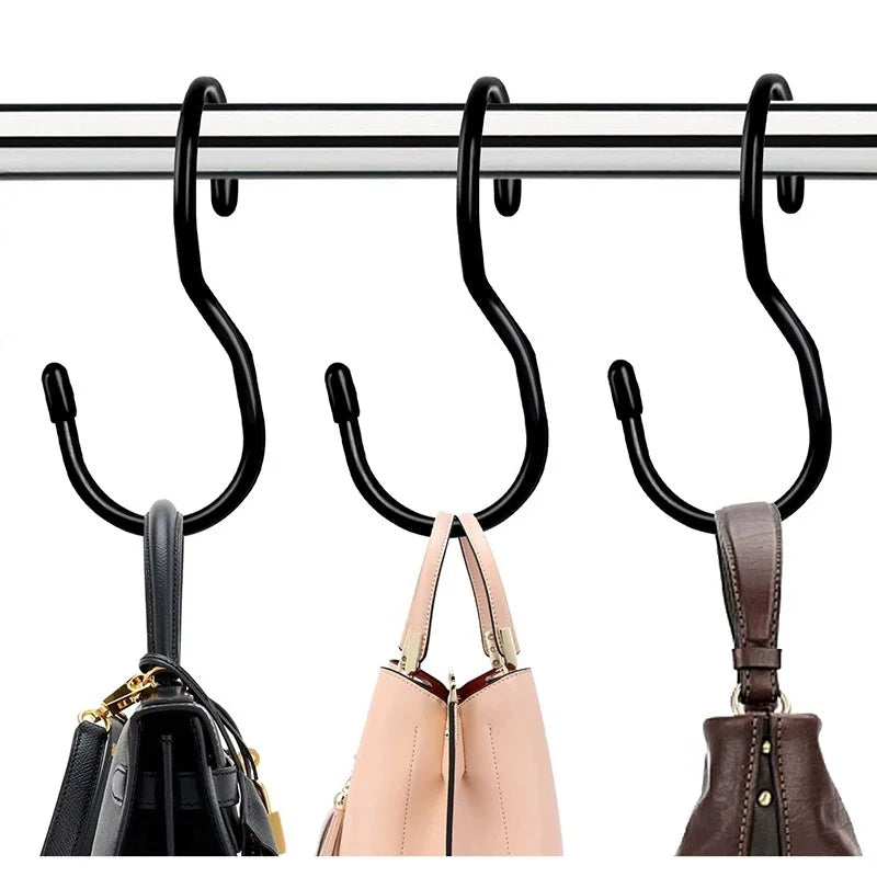 Stainless Steel S-Shaped Storage Hooks for Closet and Kitchen - 8
