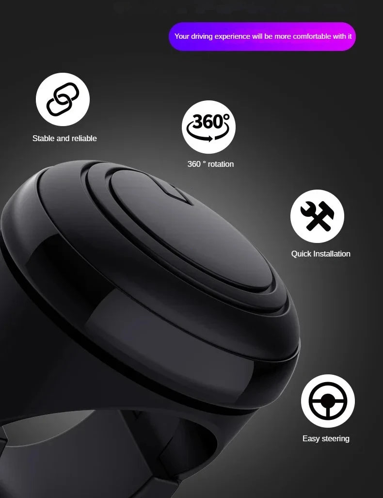360 Degree Steering Wheel Booster Spinner Knob