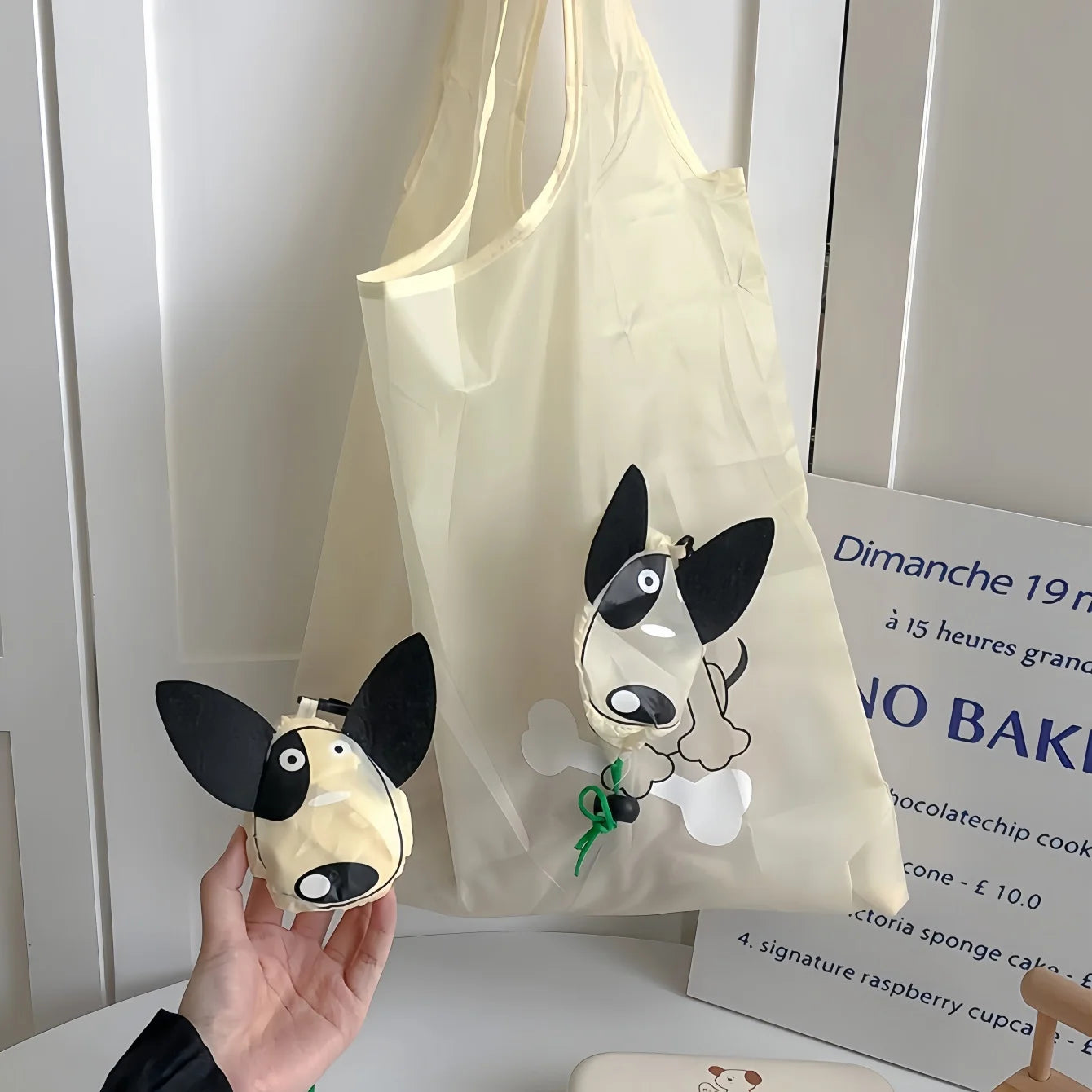 Foldable Cartoon Dog Reusable Shopping Bag - 2