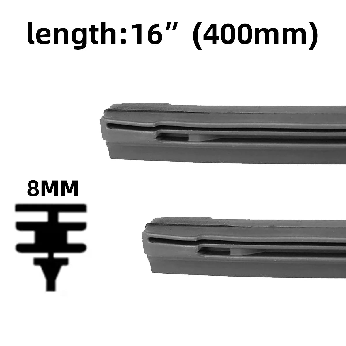 Universal Frameless Rubber Windshield Wiper Blade Refill Strips