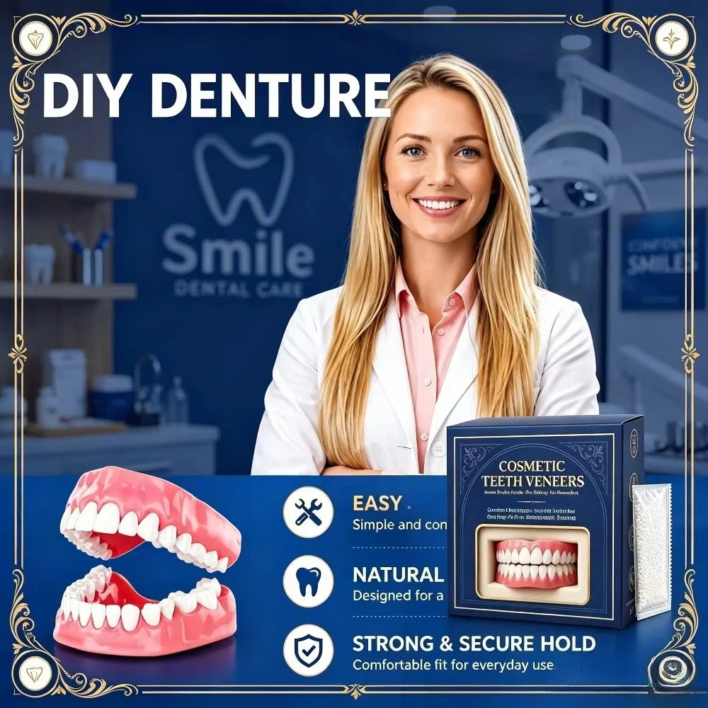 Comfortable Cosmetic Denture Set with Storage Case - 4