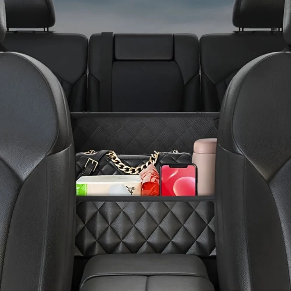 PU Leather Car Seat Back Storage Organizer Bag