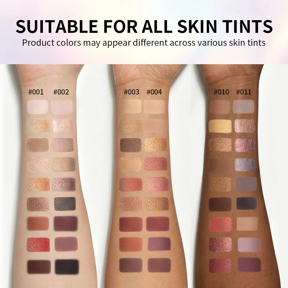 9-Shade Pigmented Eyeshadow Palette for Versatile Makeup Looks