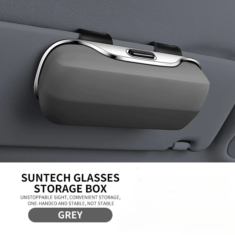 Portable Car Sun Visor Sunglasses Holder Case