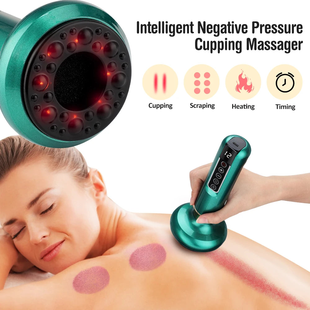 Electric Cupping and Gua Sha Massage Tool for Body Pain Relief - 24