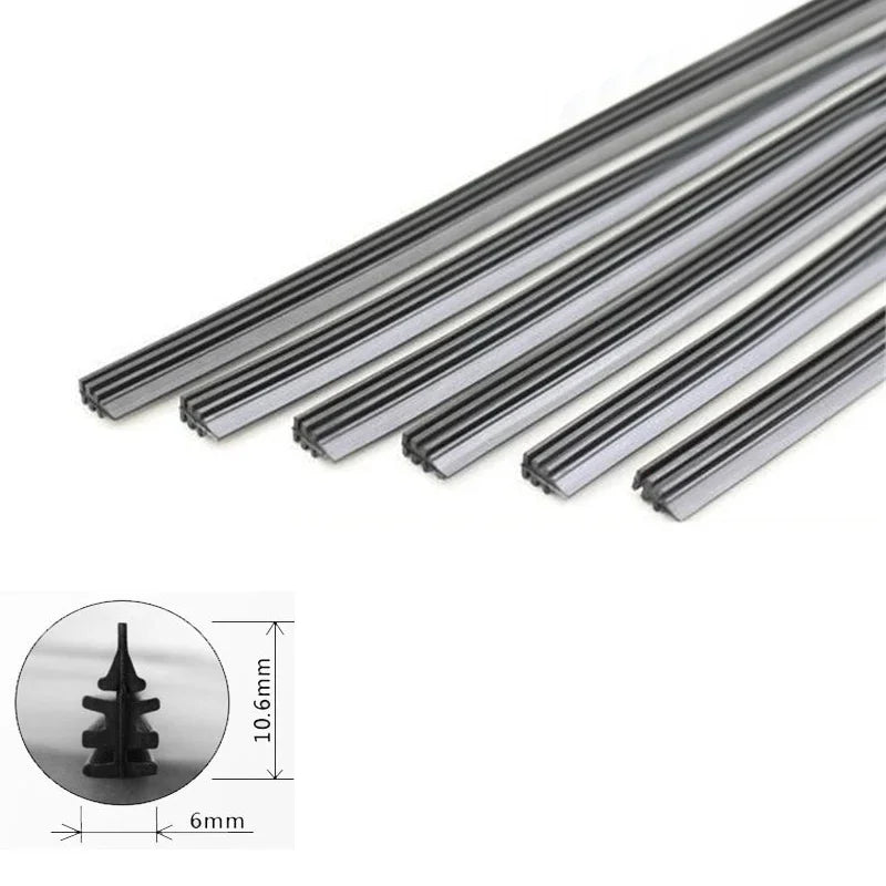 Universal Rubber Wiper Blade Refill Strips
