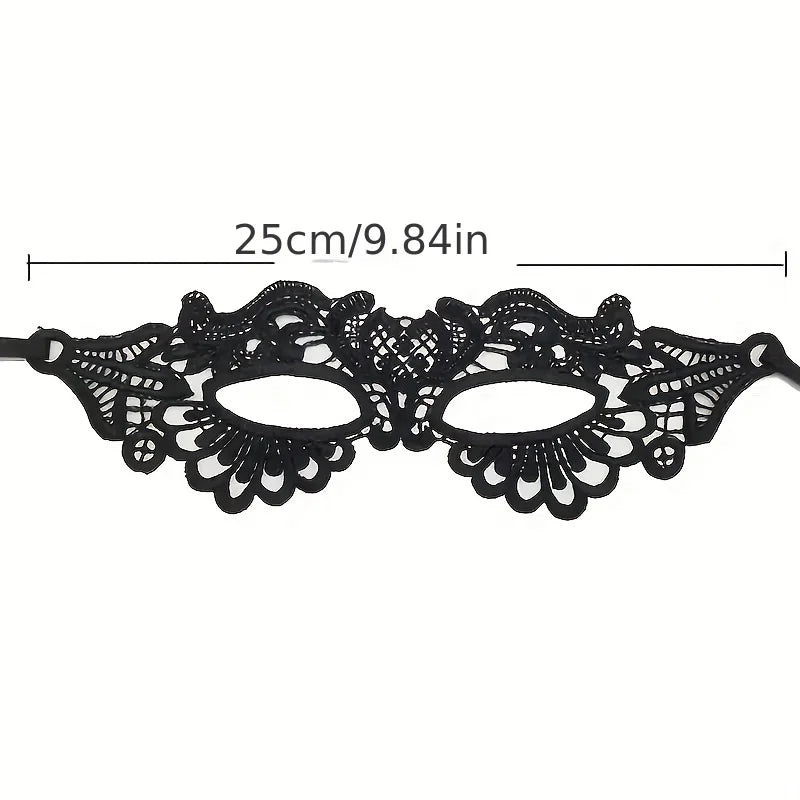 Women's Lace Masquerade Mask Elegant Hollow Half Face Costume Prop - 6