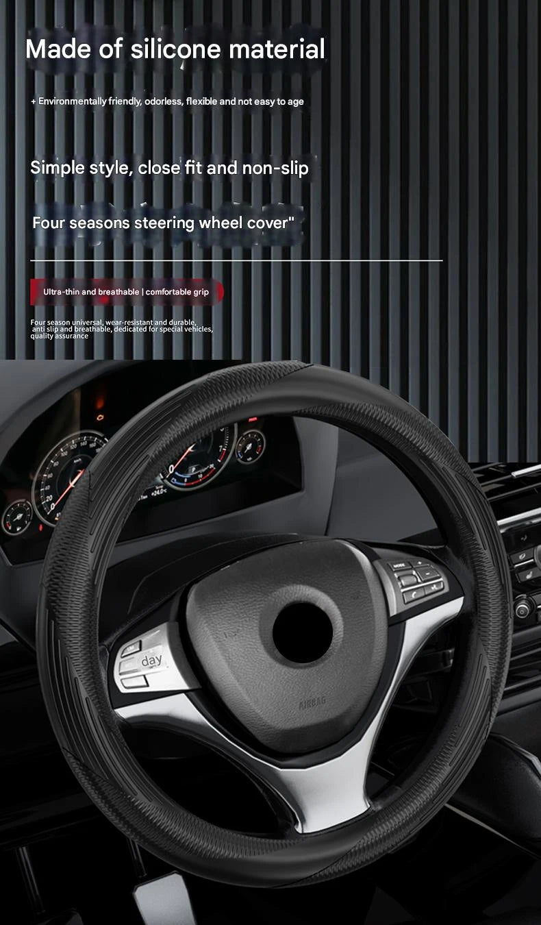 Universal Non-Slip Silicone Steering Wheel Cover