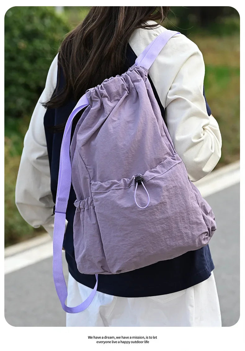 Foldable Lightweight Drawstring Travel Backpack - 29
