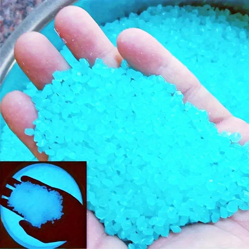 10000pcs Luminous Fluorescent Sand Glow in the Dark Stones for Decor