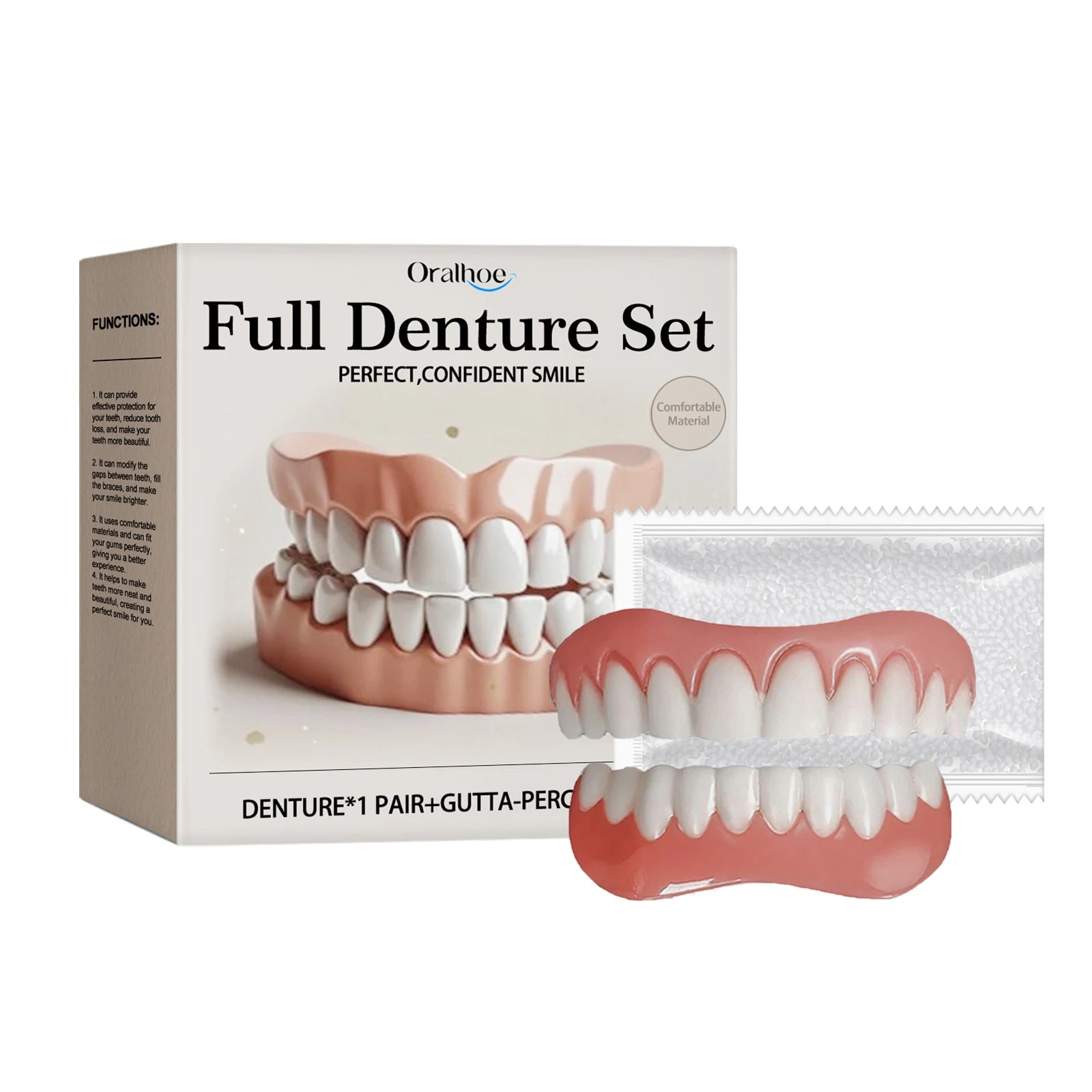 Comfortable Silicone Cosmetic Dentures for Instant Smile Restoration - 6