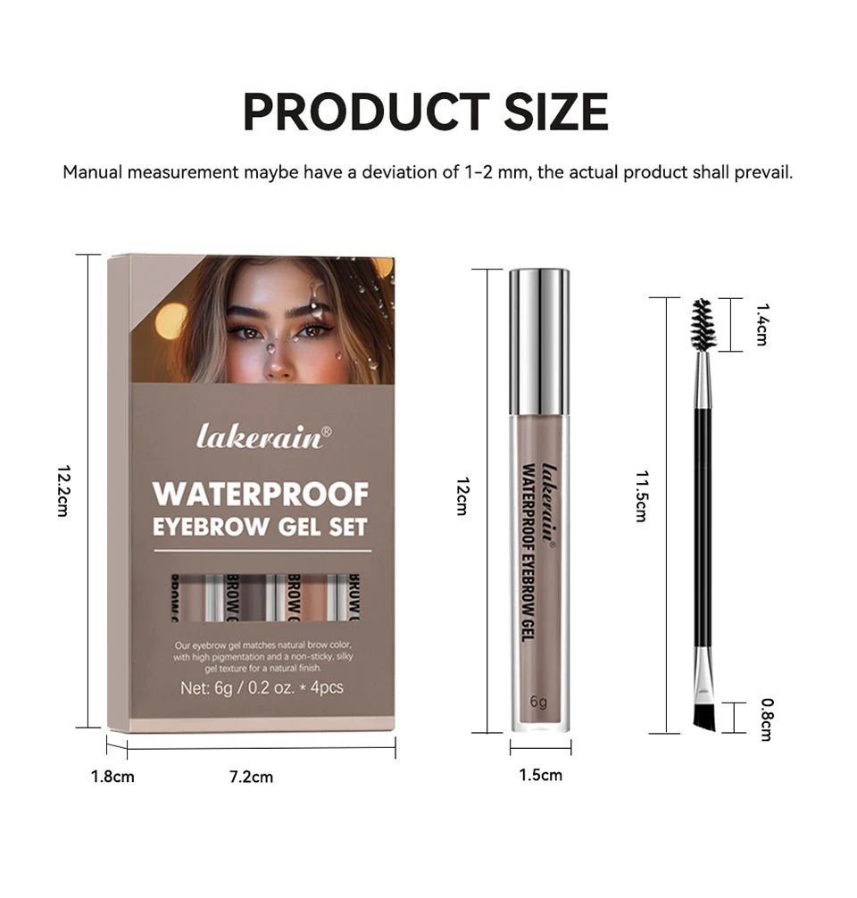 Waterproof Long-Lasting Eyebrow Gel Set - 14