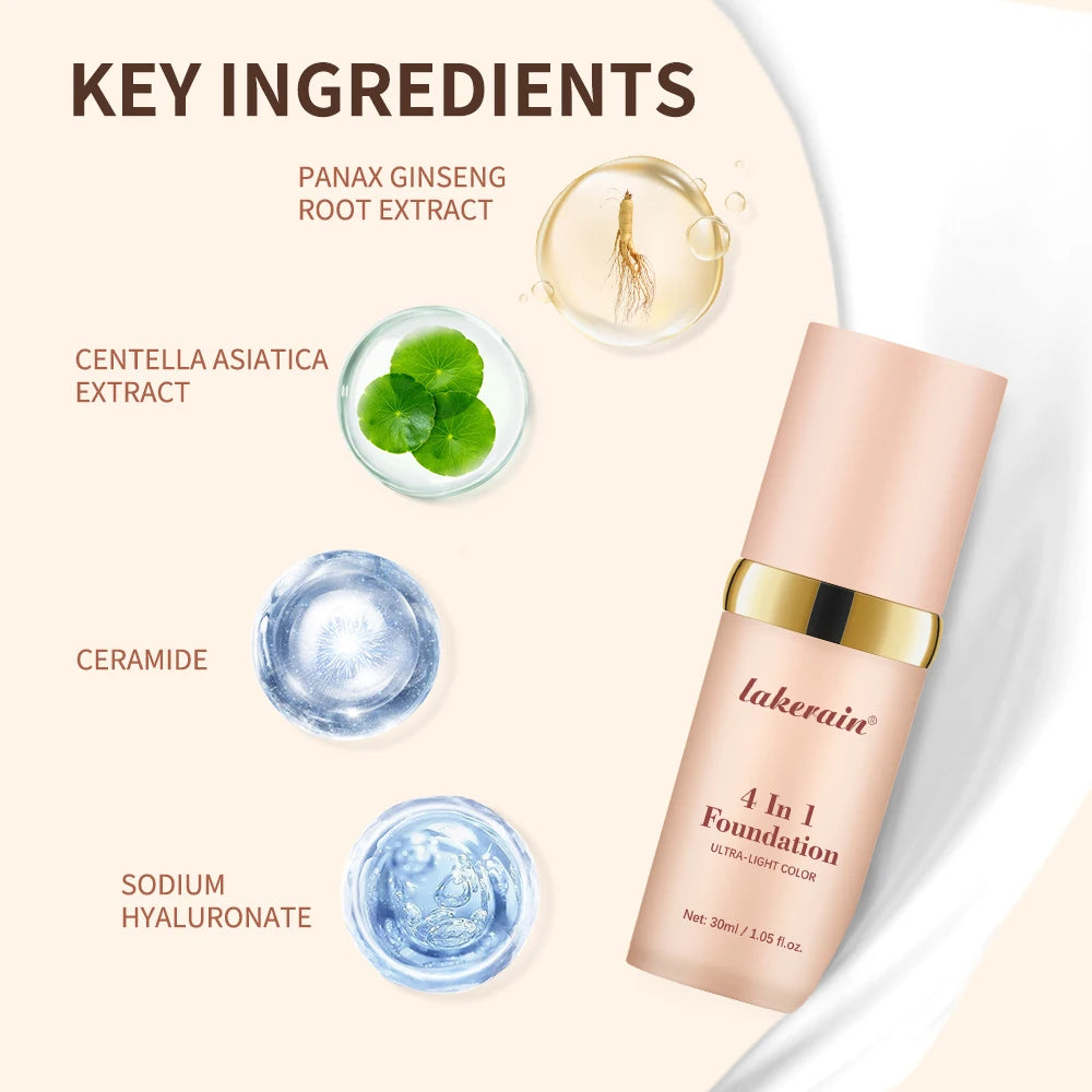 4-in-1 Color-Changing Moisturizing Foundation with SPF 30 - 4