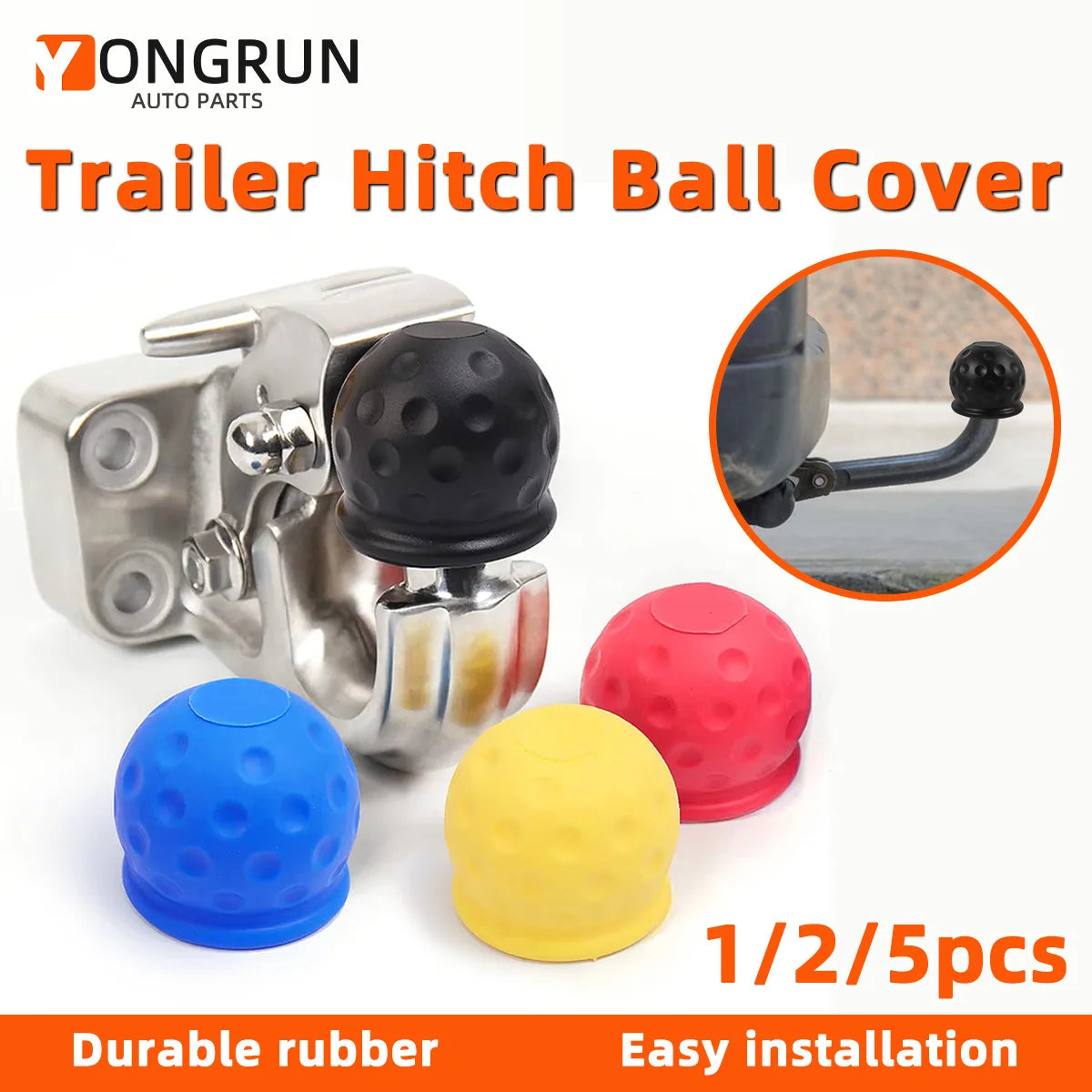 Universal Protective Trailer Hitch Ball Cover - 1