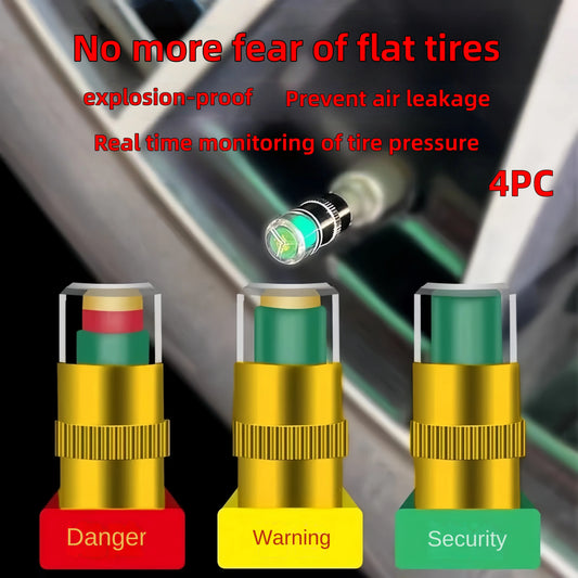 Visual Tire Pressure Monitoring Valve Cap Indicators