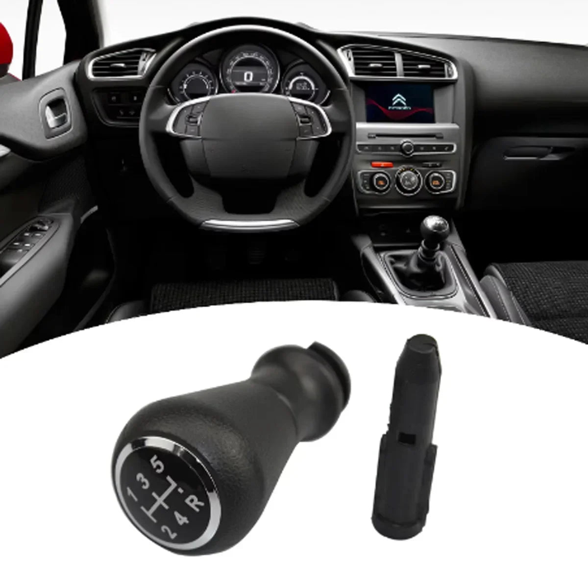 5-Speed Manual Car Gear Shift Knob for Peugeot and Citroen