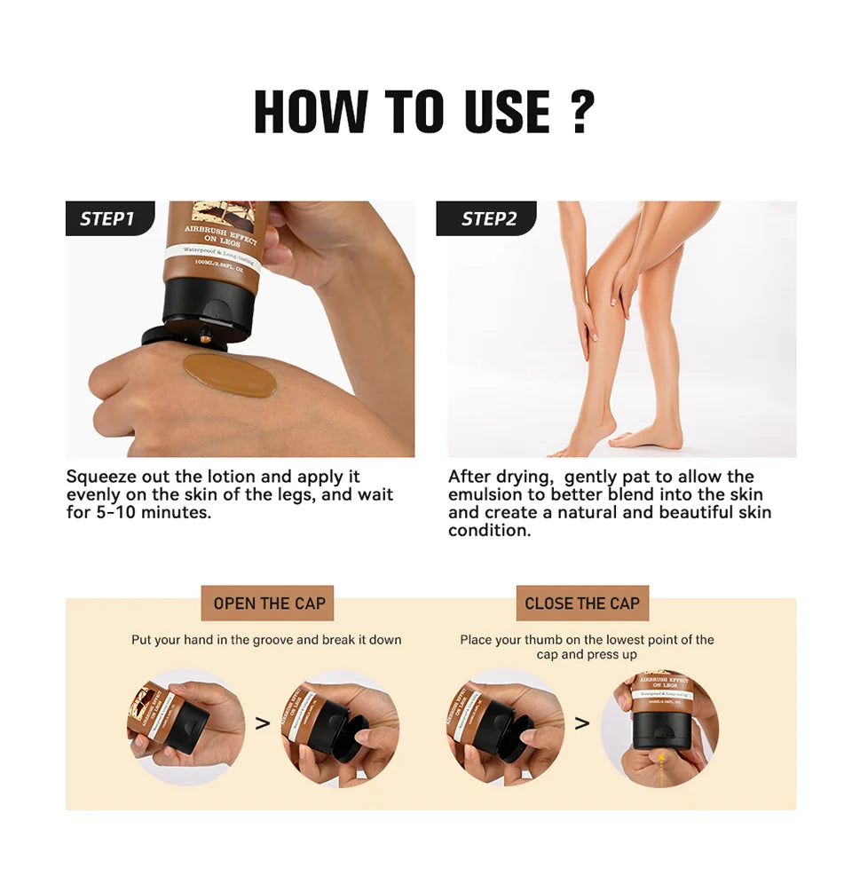 Waterproof Leg Makeup Foundation for Flawless Even Skin Tone - 12