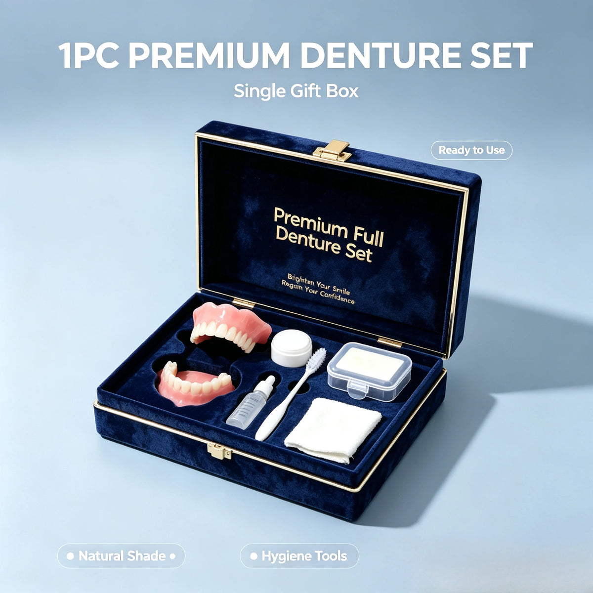Comfort Silicone Full Mouth Denture and Dental Care Kit