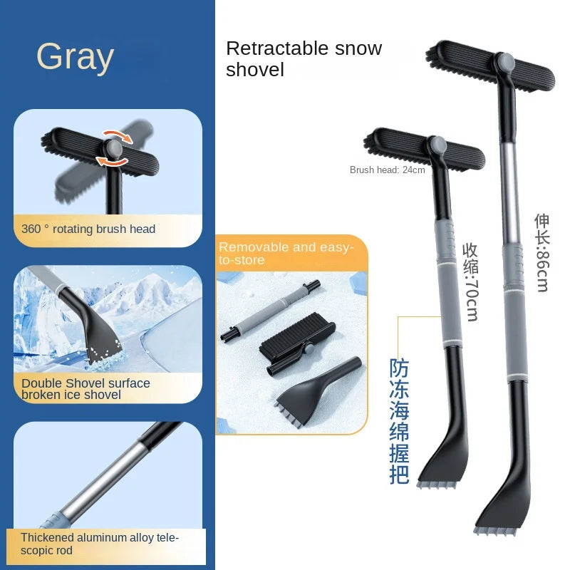 Retractable Car Snow Brush and Ice Scraper for Winter