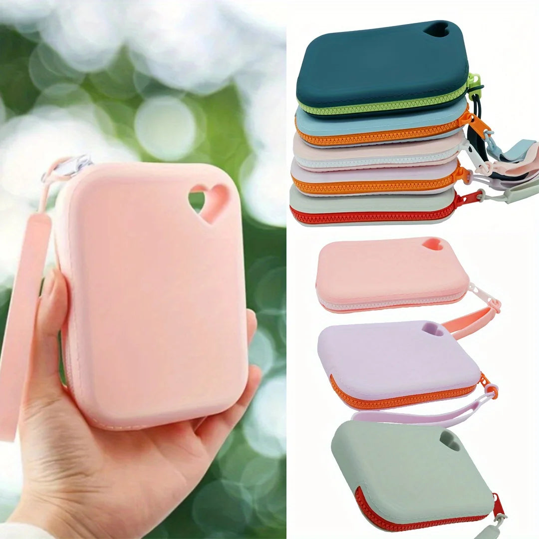 Portable Silicone Zipper Pouch for Small Accessories - 1