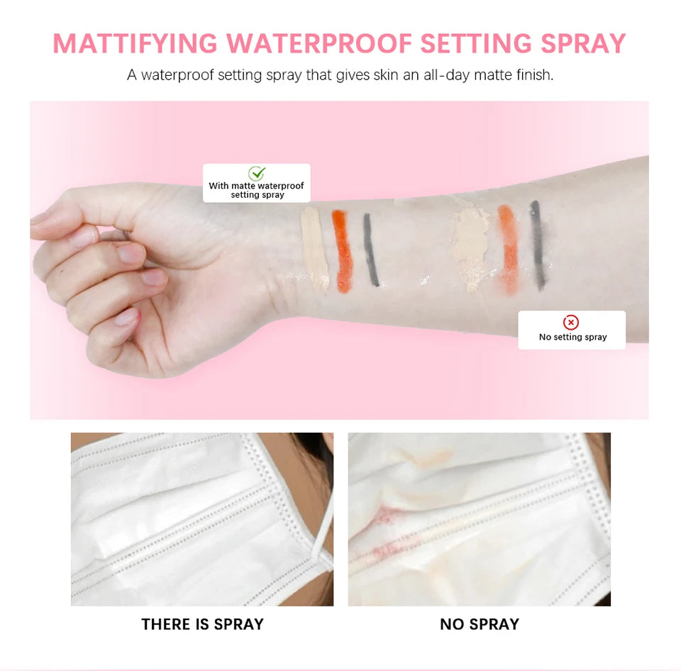 Long-Lasting Matte Waterproof Makeup Setting Spray - 11