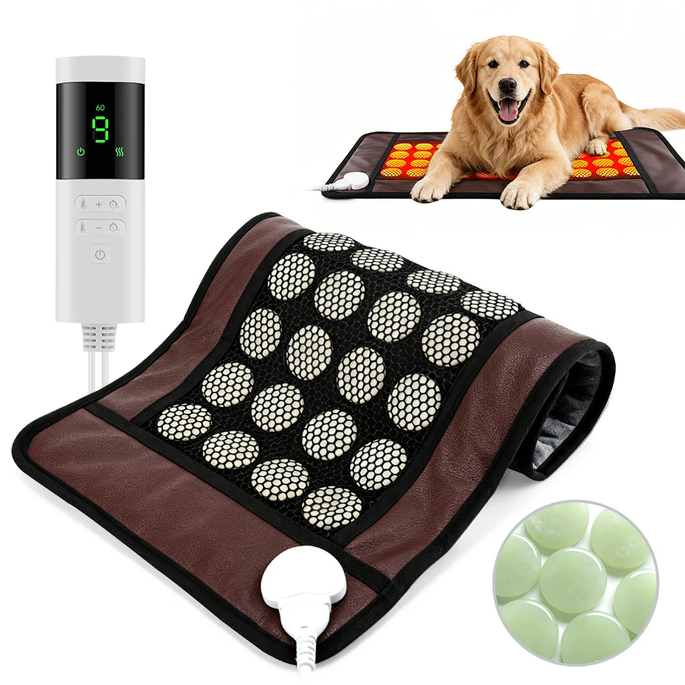 Dual-Sided Natural Jade Heating Pad for Pain Relief - 1