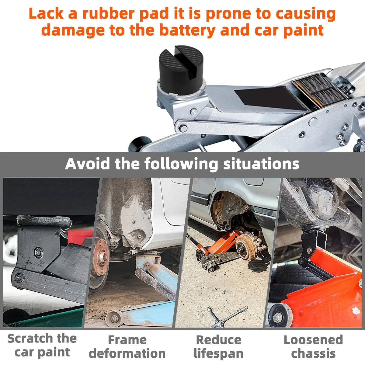 Universal Protective Rubber Jack Pad for Car Chassis - 4