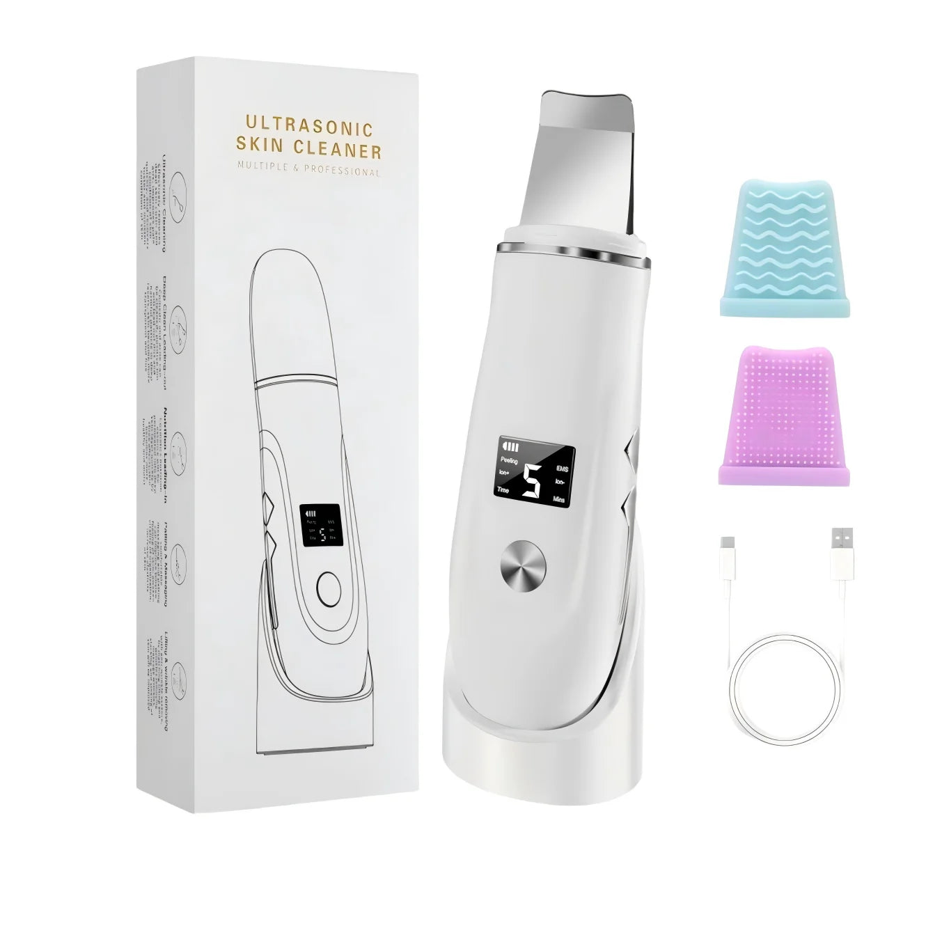 4-in-1 Ultrasonic Facial Skin Scrubber and Pore Cleaner - 16