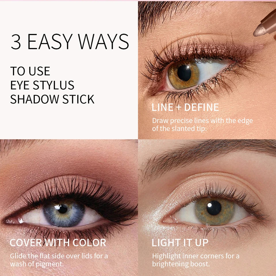 Waterproof Shimmer and Matte Eyeshadow Pencil Stick