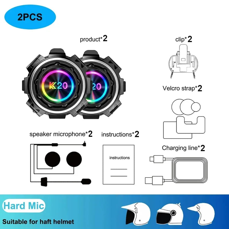Wireless Motorcycle Helmet Bluetooth Intercom Headset - 25