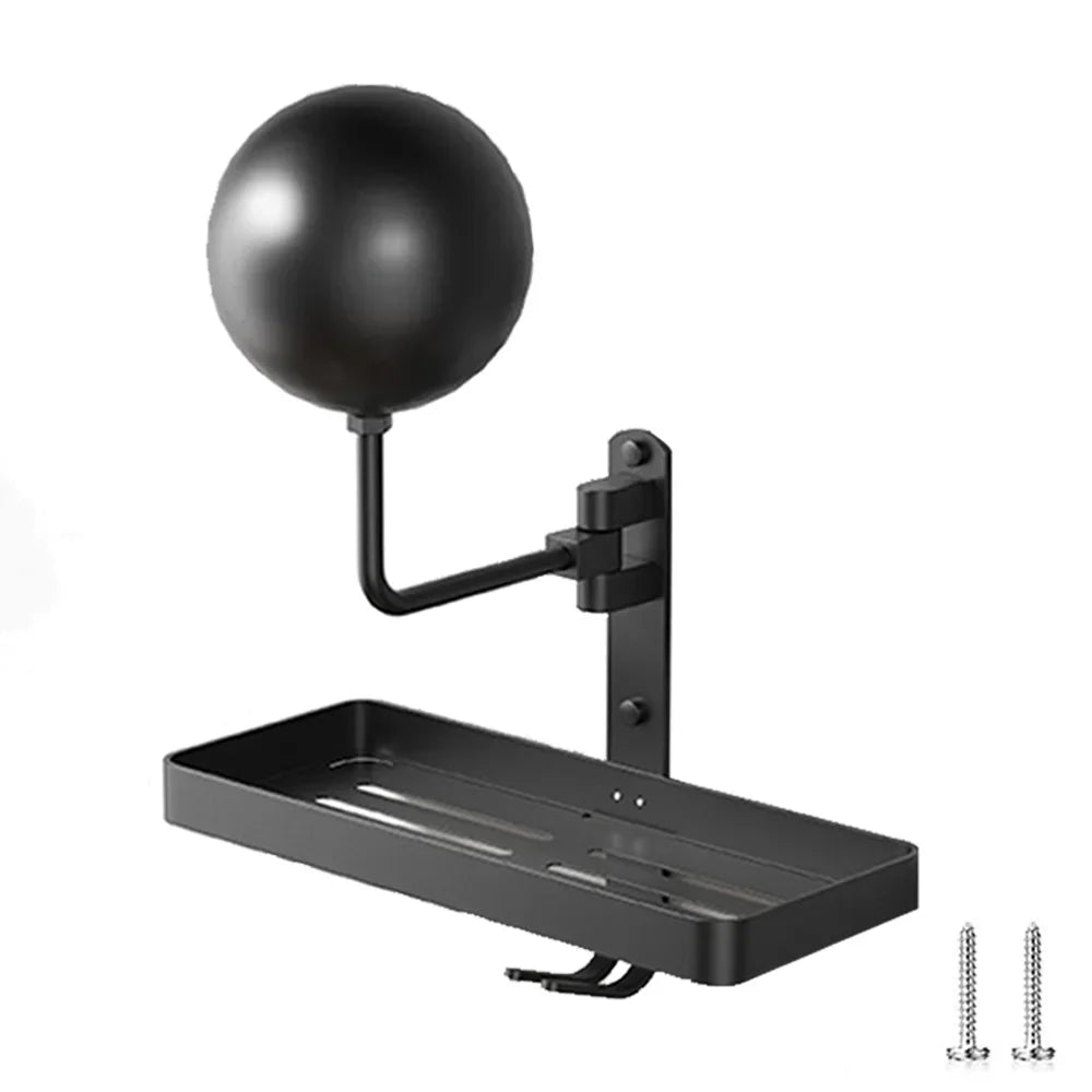 Wall-Mounted Rotating Helmet Holder and Storage Rack