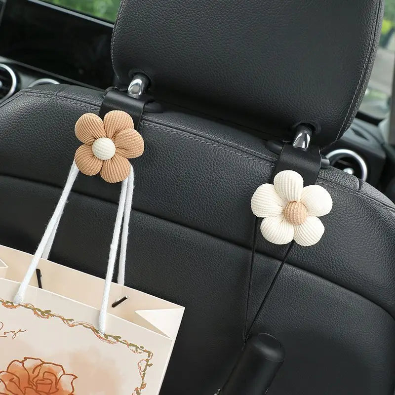 Universal Car Seat Headrest Flower Hook Organizer - 2