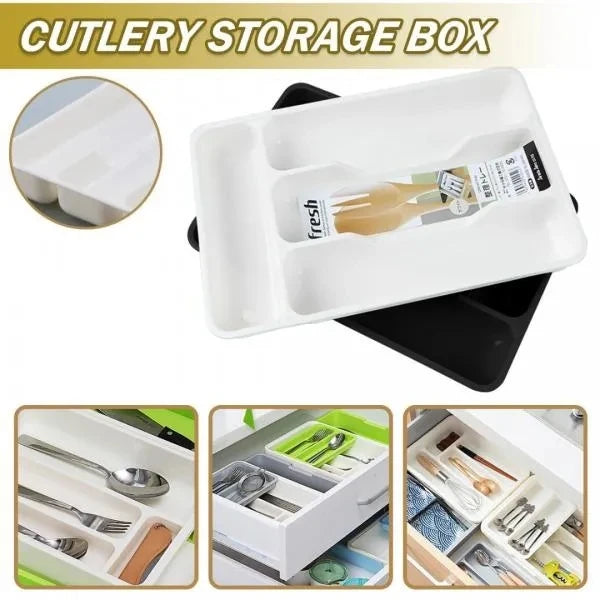 Compact Drawer Cutlery Organizer for Kitchen Utensils