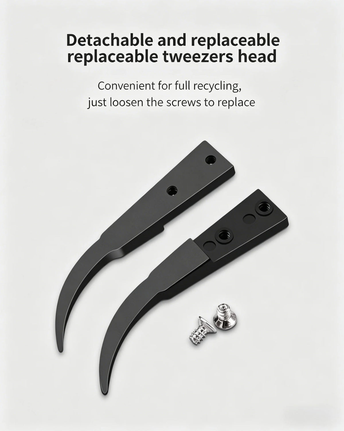ESD-Safe Precision Tweezer Set with Replaceable Anti-Static Tips