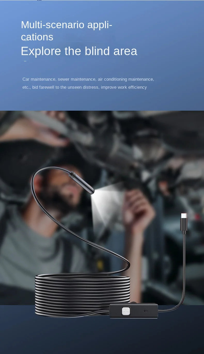 HD Waterproof Inspection Endoscope Camera for Android and PC