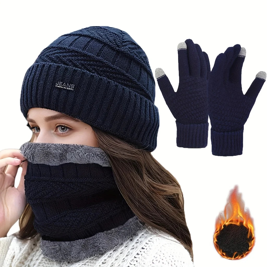 Women's Winter Thermal Hat, Scarf, and Glove Set - 6