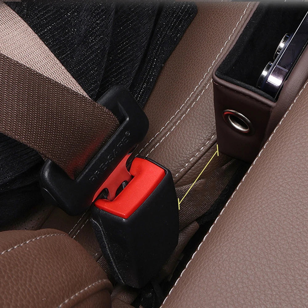 Leather Car Seat Gap Organizer and Storage Box