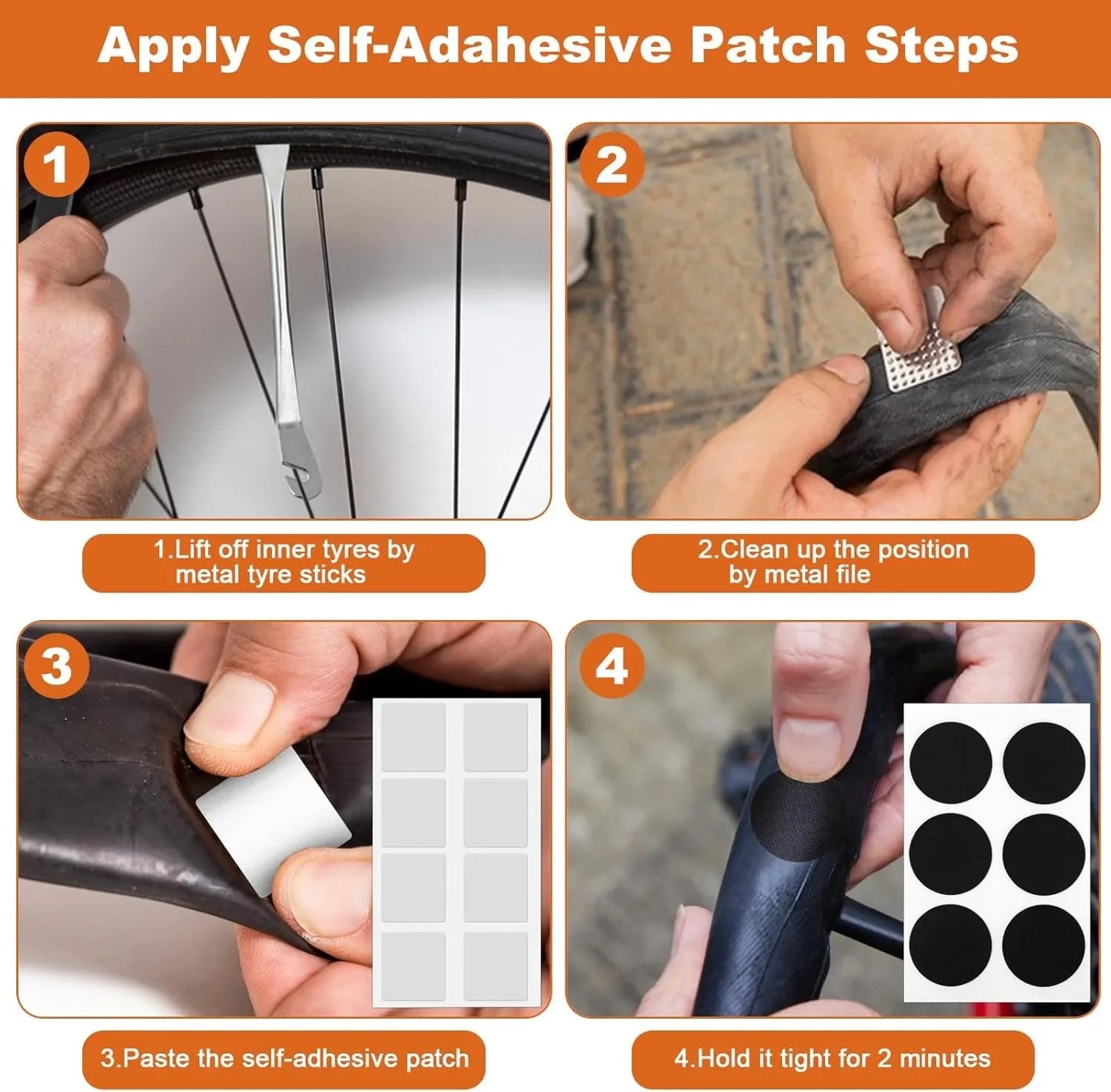 Universal Tire Repair Kit for Bikes and Motorcycles - 4