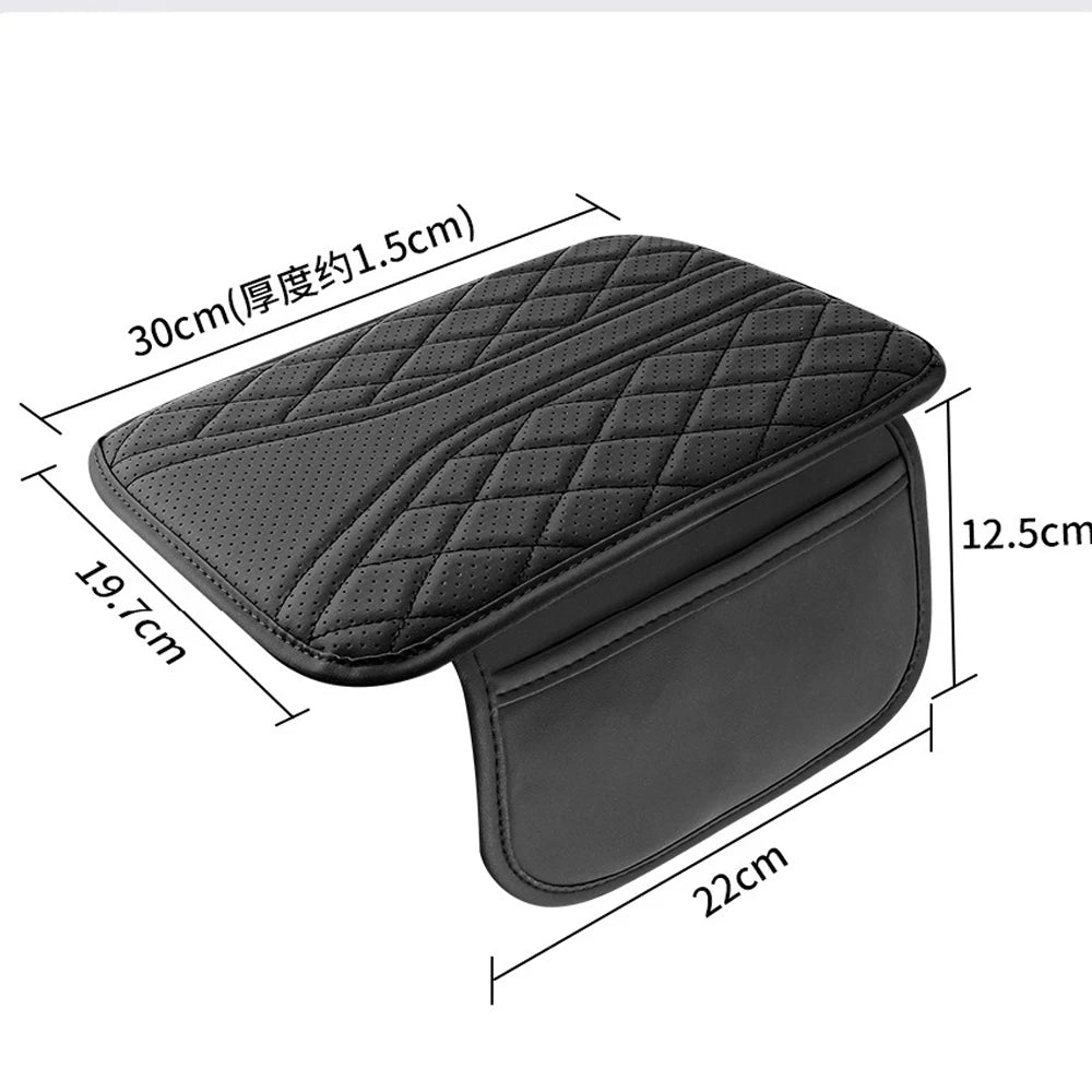 Leather Car Center Console Armrest Storage Pad